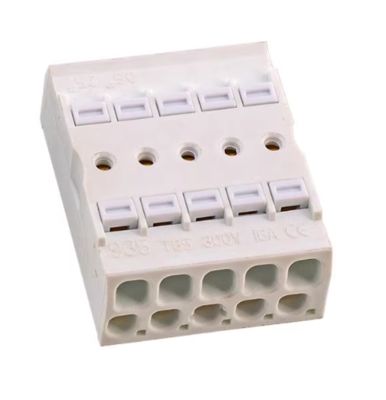White 10PIN LED Light Connector 450V 24A Plastic Insert