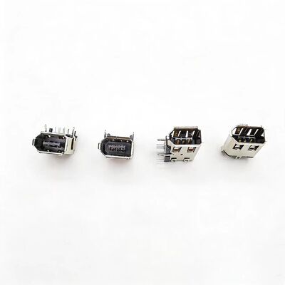 IEEE 1394 Connector SM-6P Male SM-6E Female 3E106-2230KV Base/Right-Angle Female Socket