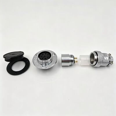 M23 4pin 8pin 6pin Servo Motor Connector Aviation Plug with 1000V Voltage Rating and Silver Gold-Plated Pins for Panel or Cable Mount
