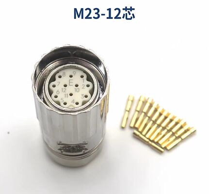 M23 Aviation Plug 623 Connector with 12-Pin 17-Pin Configuration and 1000V Voltage Rating for Servo Motor Signal Feedback