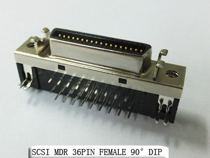Scsi Mdr 68 Speld 36 Pin Female Electrical Connectors 90 Graadonderdompeling